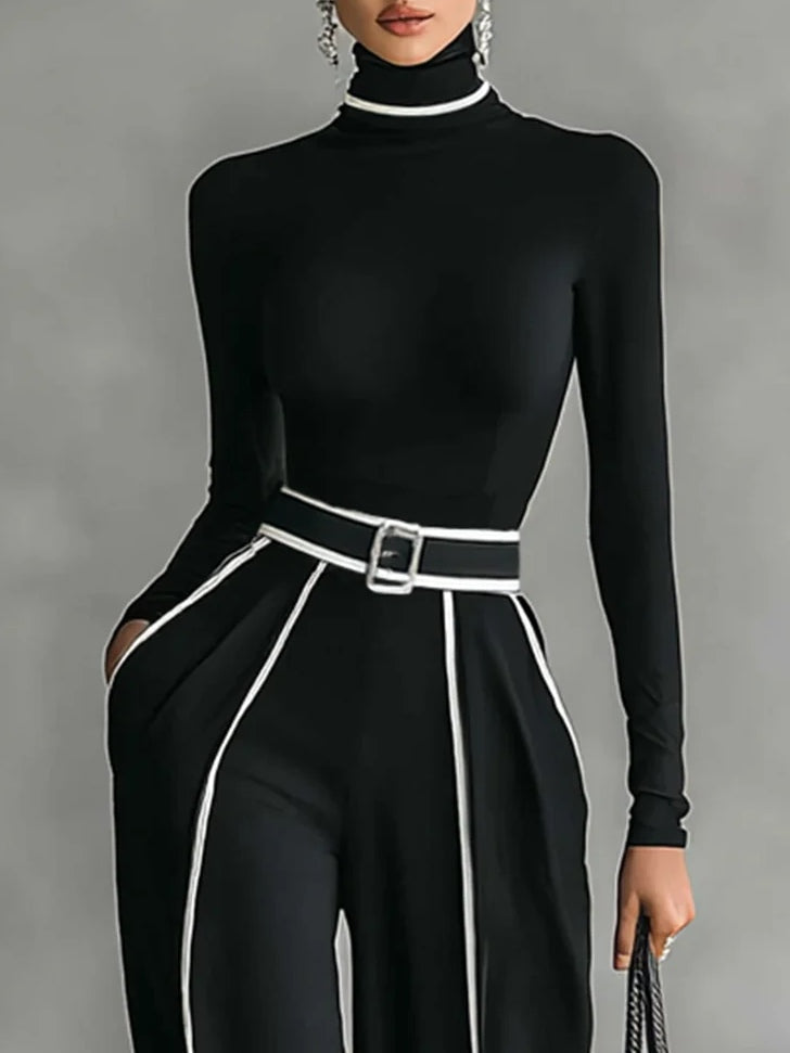 Ethelinda - Women's Two-Piece Set with Wide Leg and Roll Neck - photo 3