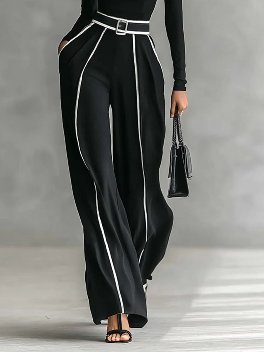 Ethelinda - Women's Two-Piece Set with Wide Leg and Roll Neck - photo 4