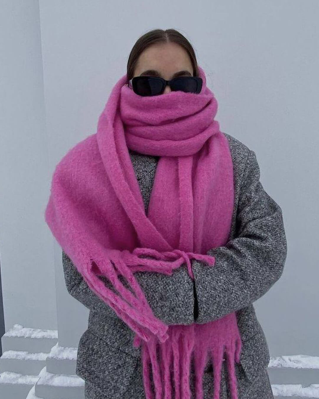 Everdene - Women's Wrap Scarf with Ruching and Collar - photo 10