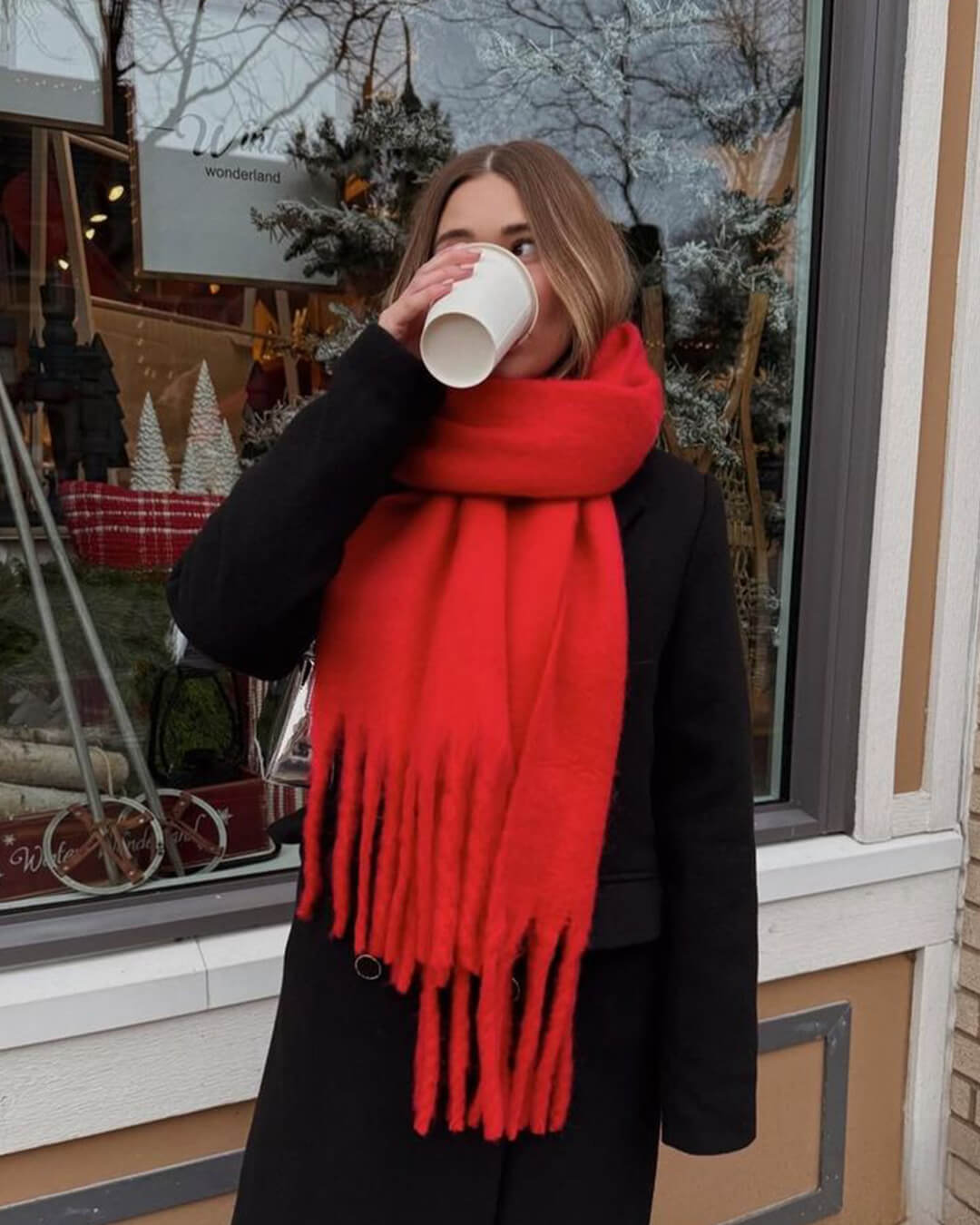 Everdene - Women's Wrap Scarf with Ruching and Collar - photo 9