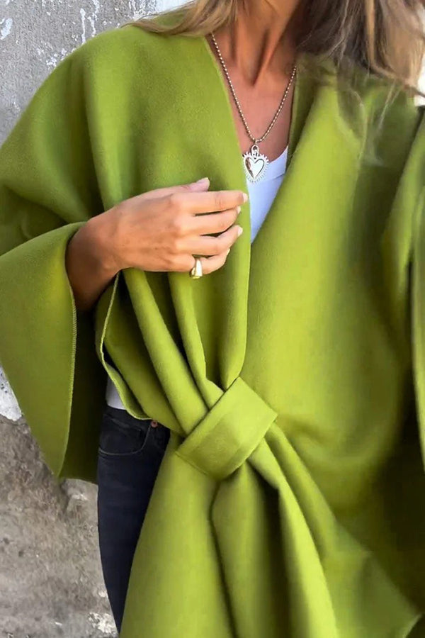 Libuse - Women's Draped Cape with Open Front