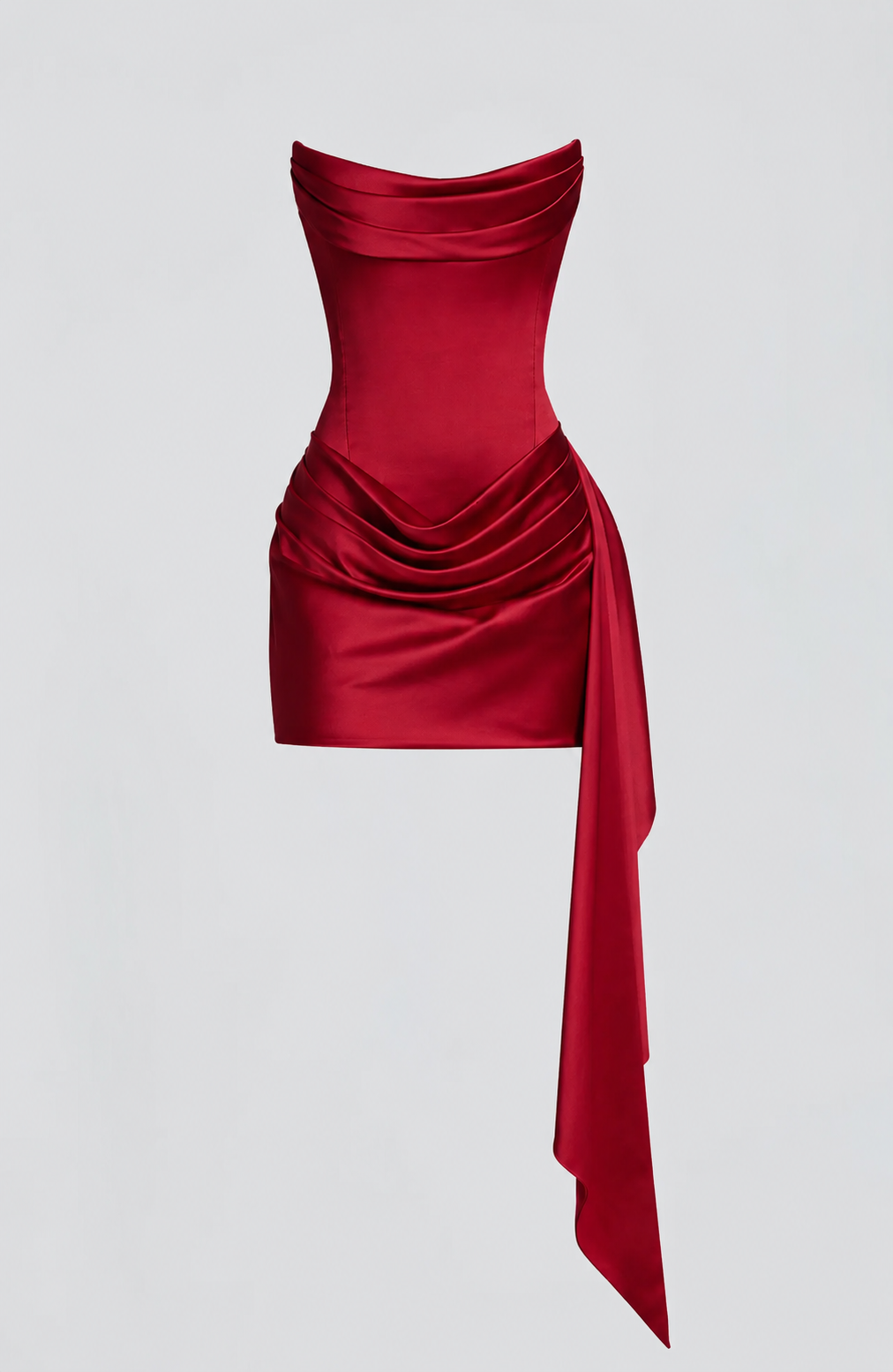 Dee - Women's Satin Mini Dress with No Sleeves