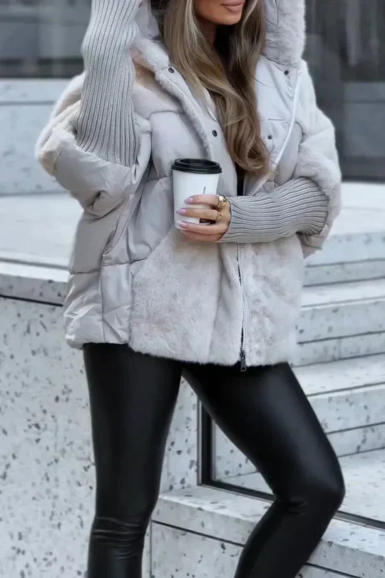 Florrie - Women's Hooded Faux Fur Puffer Jacket - photo 11
