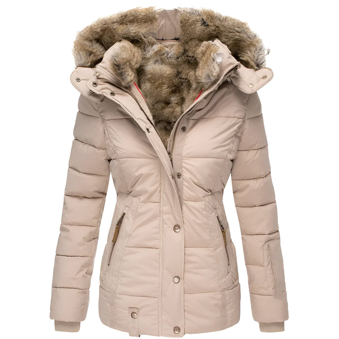 Gabrielle - Women's Winter Puffer Jacket with Fur Hood - photo 5