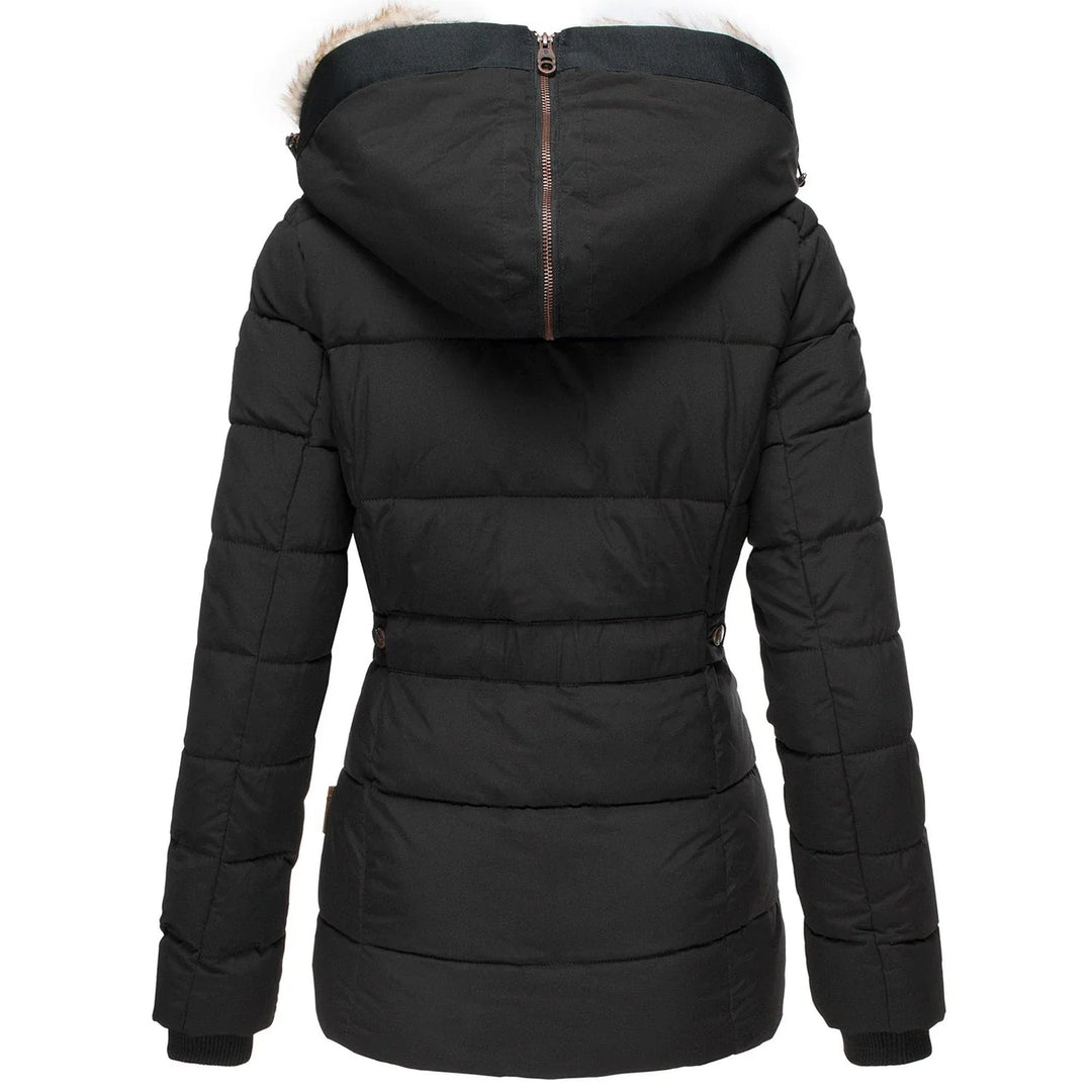 Gabrielle - Women's Winter Puffer Jacket with Fur Hood - photo 7