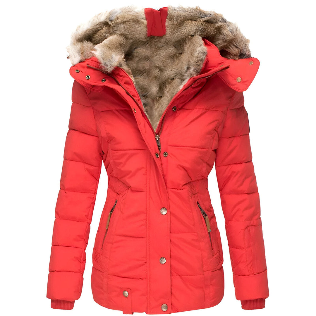 Gabrielle - Women's Winter Puffer Jacket with Fur Hood - photo 2