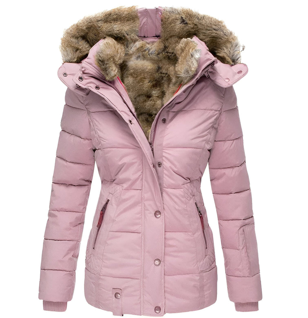 Gabrielle - Women's Winter Puffer Jacket with Fur Hood - photo 6