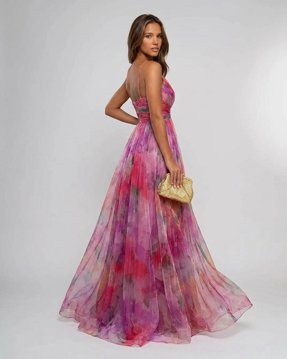 Alison | Rochie maxi de vară florală plisată