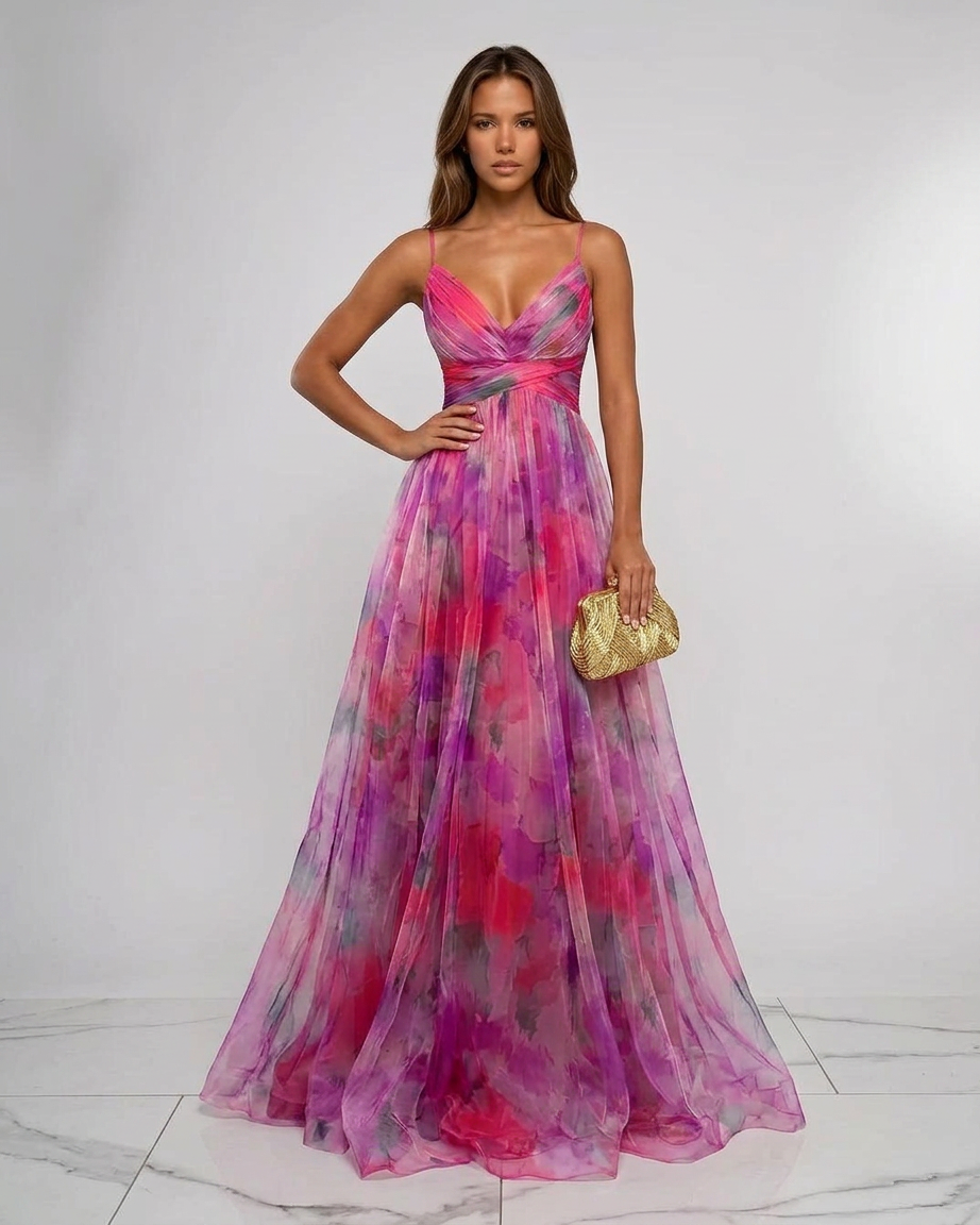 Alison | Pleated Floral Maxi Summer Dress - photo 2
