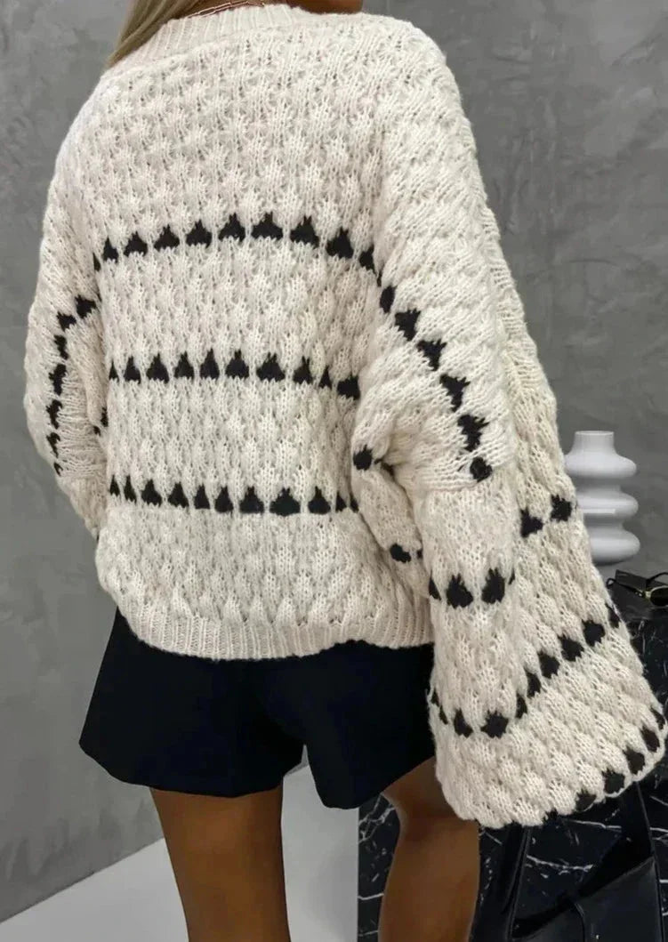 Gertrude - Women's Jumper with a Knitted Finish and a Wrap Front - photo 6
