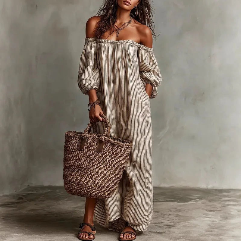 Gilberte - Women's Maxi Dress with Boho Print - photo 1