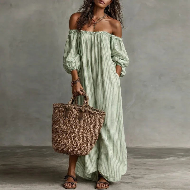 Gilberte - Women's Maxi Dress with Boho Print - photo 2