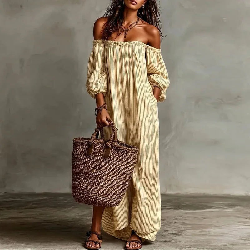 Gilberte - Women's Maxi Dress with Boho Print - photo 3