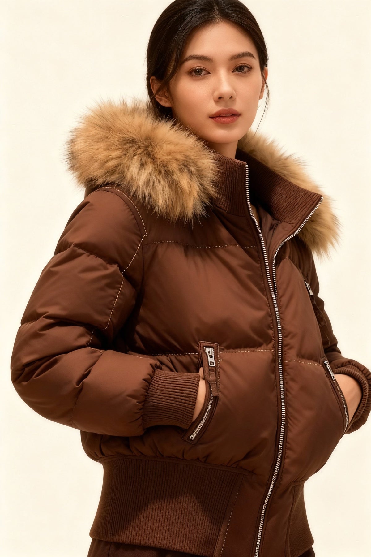 Glenys - Women's Quilted Jacket with Hood - photo 3
