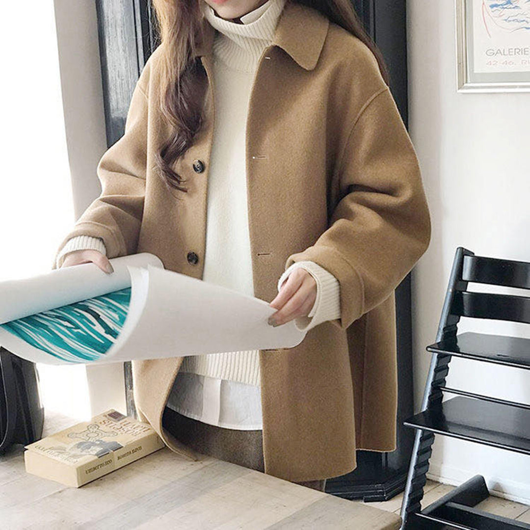 Gwen - Women's Short Wool-Look Jacket - photo 2