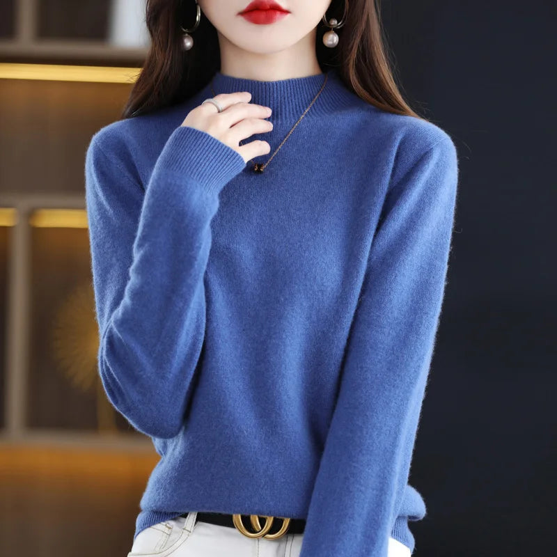 Hazel - Women's Soft Knit High Neck Jumper - photo 1