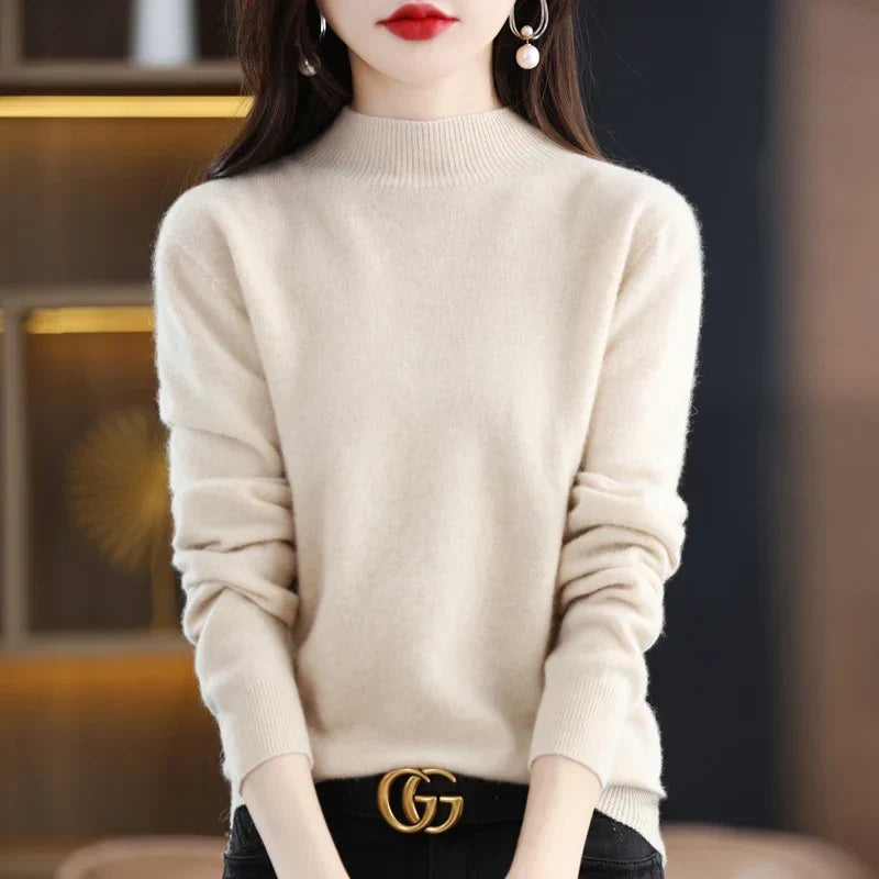 Hazel - Women's Soft Knit High Neck Jumper - photo 2