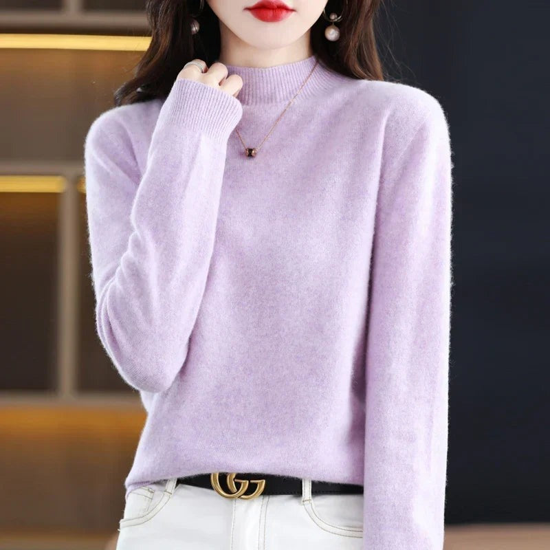 Hazel - Women's Soft Knit High Neck Jumper - photo 3