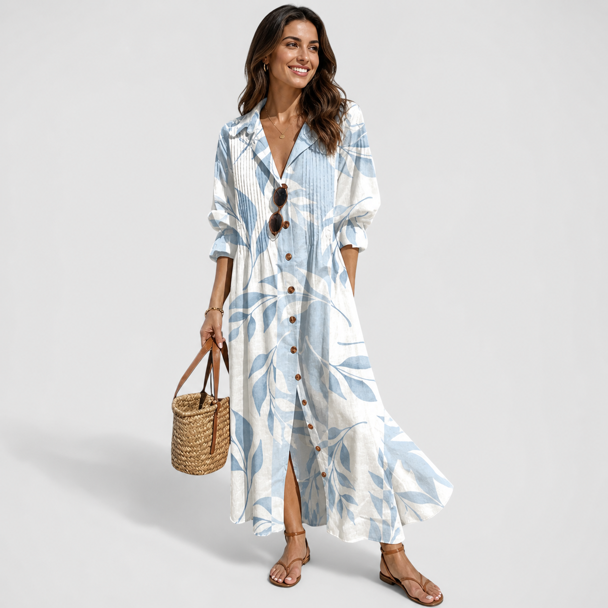 Eliza - Women's Floral Maxi Dress for the Beach