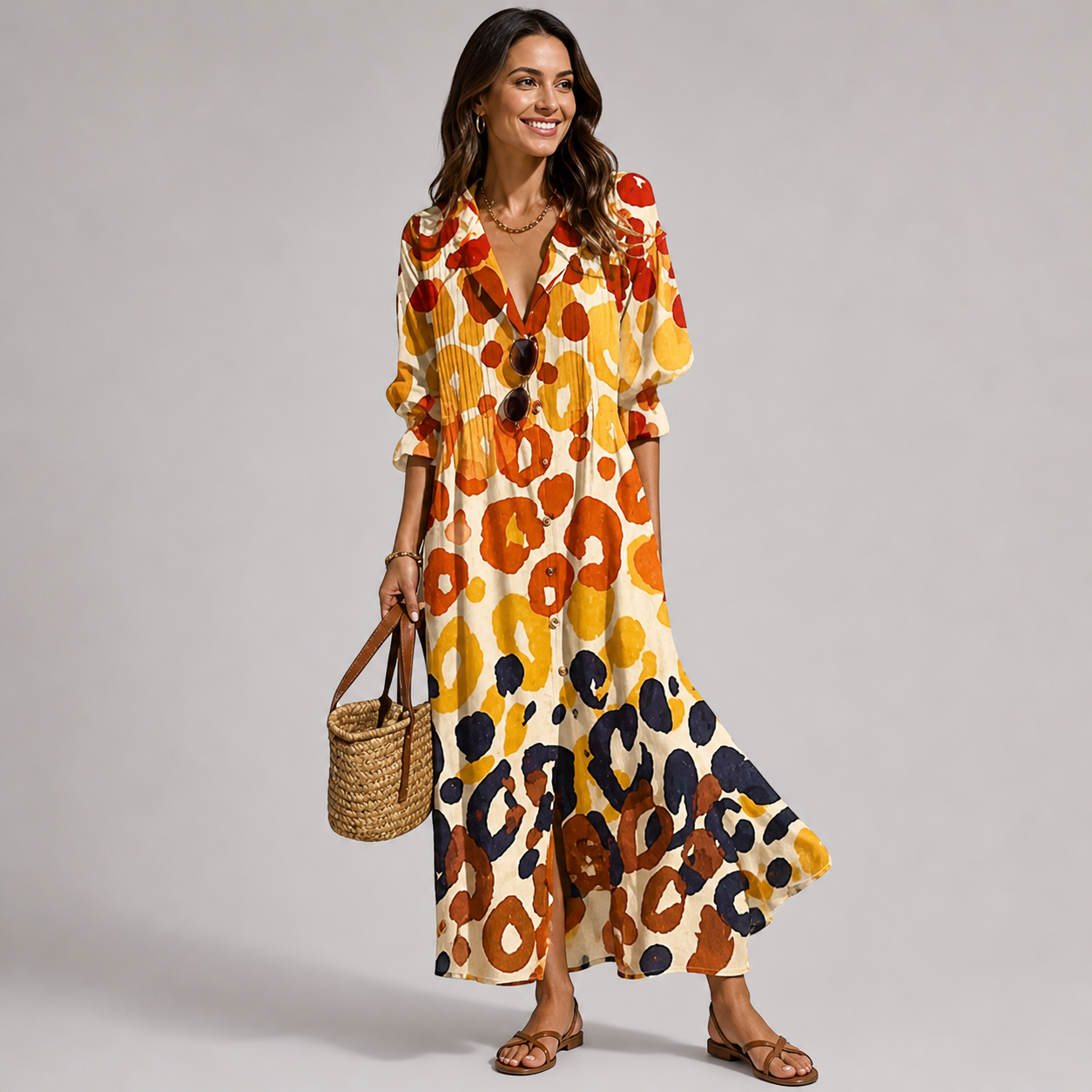 Eliza - Women's Floral Maxi Dress for the Beach