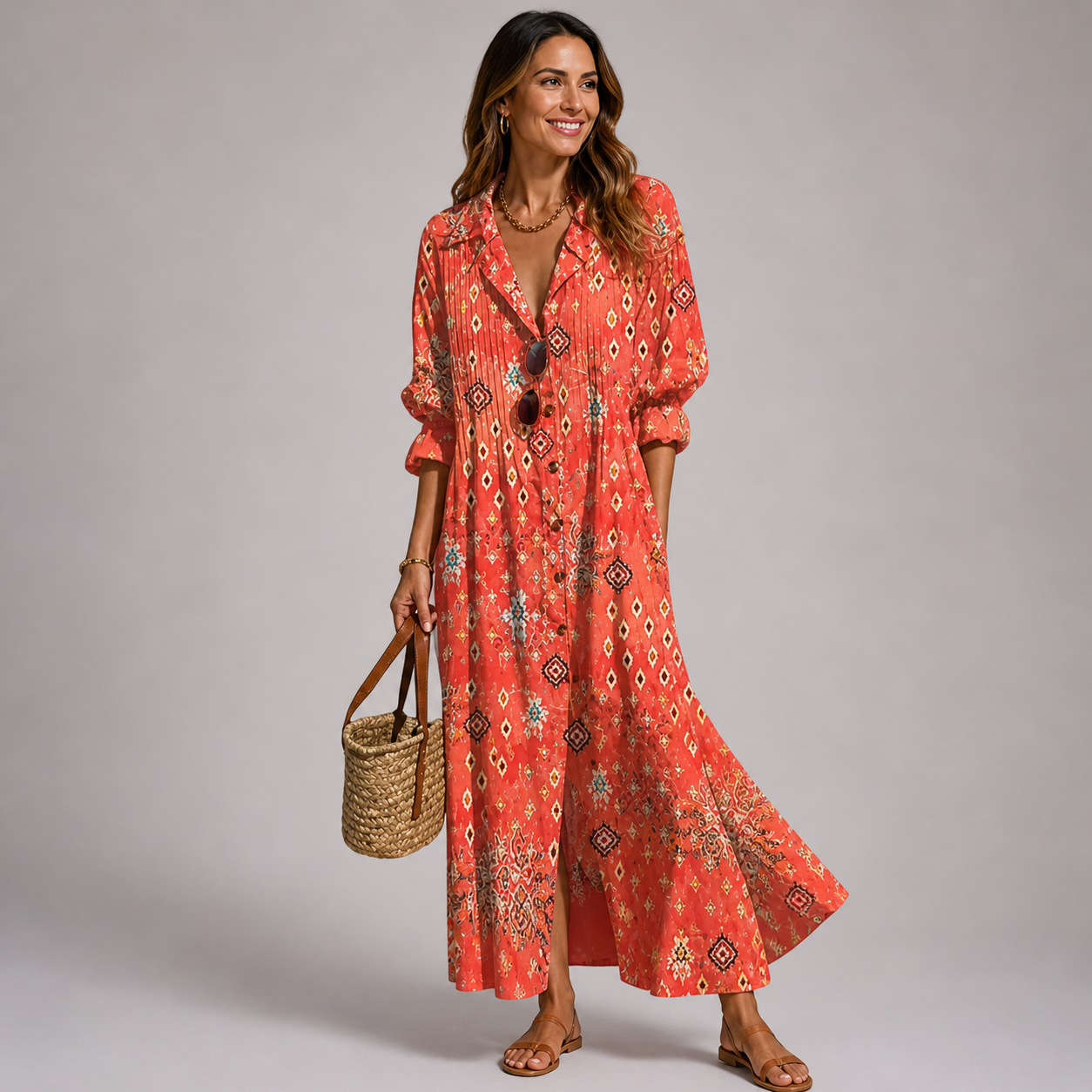 Eliza - Women's Floral Maxi Dress for the Beach