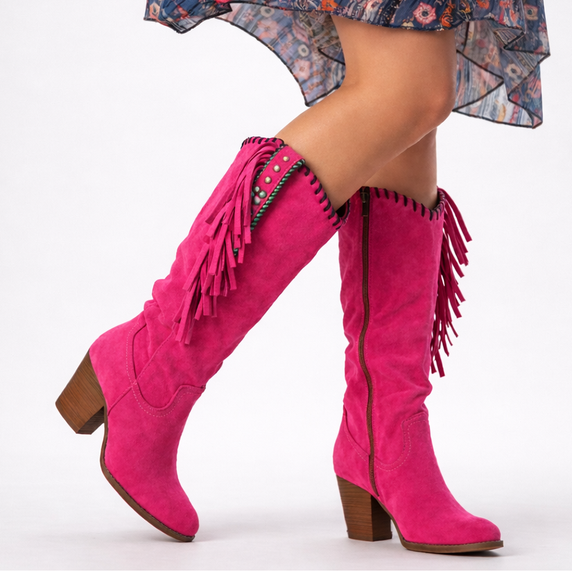 Hettie - Women's Knee-High Western Boots with Block Heel - photo 5