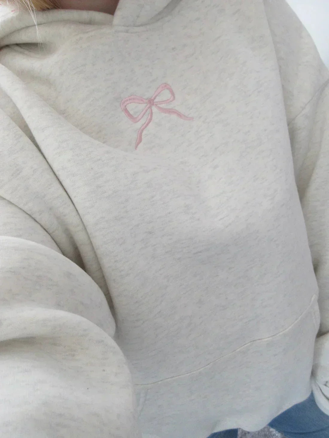Women's Hoodie with Elegant Bow Detail - photo 1