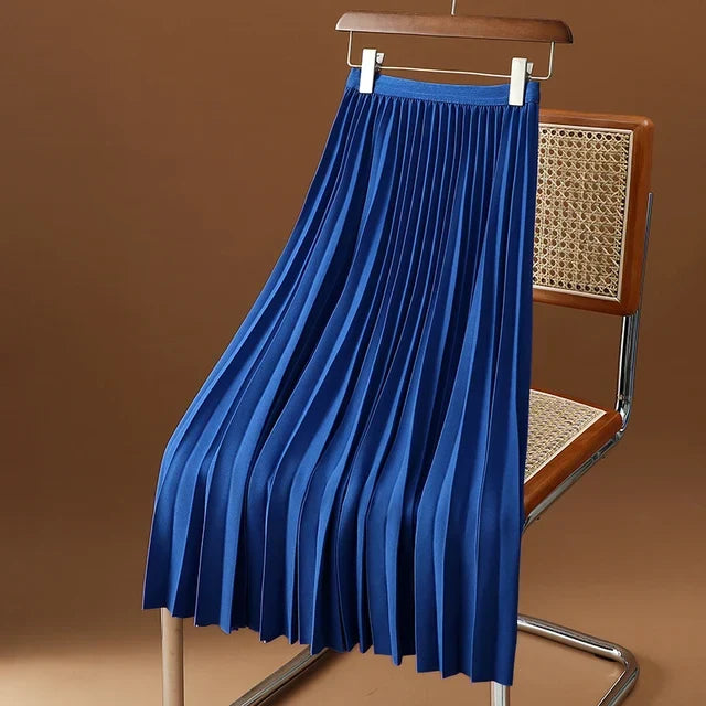 Jupe Midi Plissée Élégante pour Femme