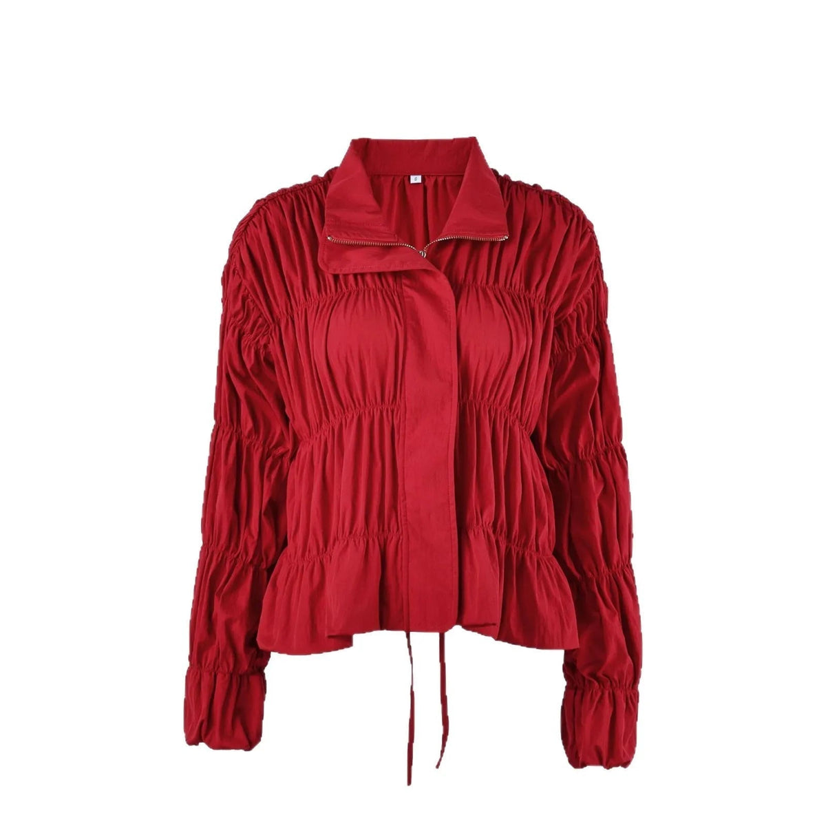 Imelda - Women's Jacket with Ruching and Zip Front - photo 5