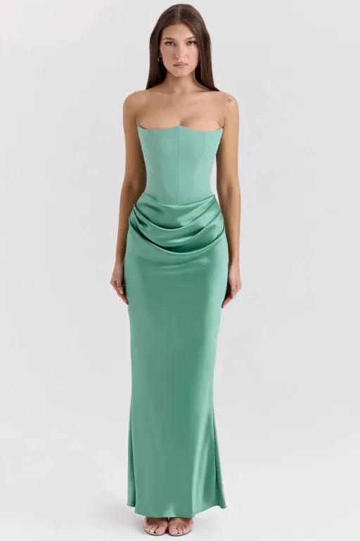 Women’s Strapless Elegant Corset Maxi Dress - photo 6