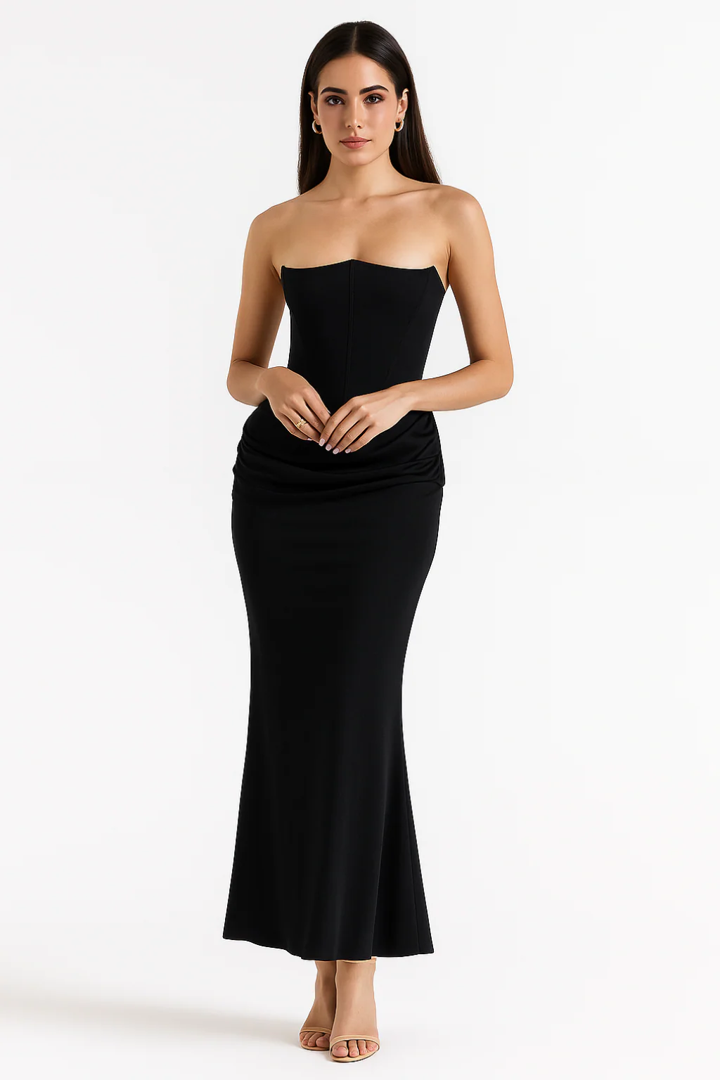 Women’s Strapless Elegant Corset Maxi Dress - photo 3