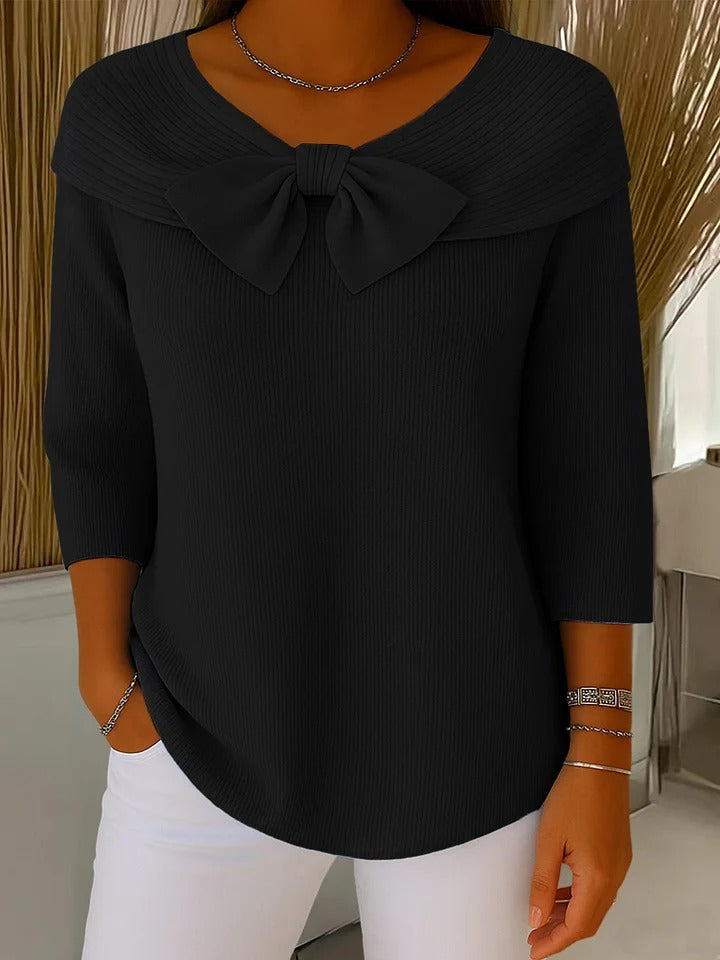 Benedetta - Women's Knitted Jumper with Round Neck