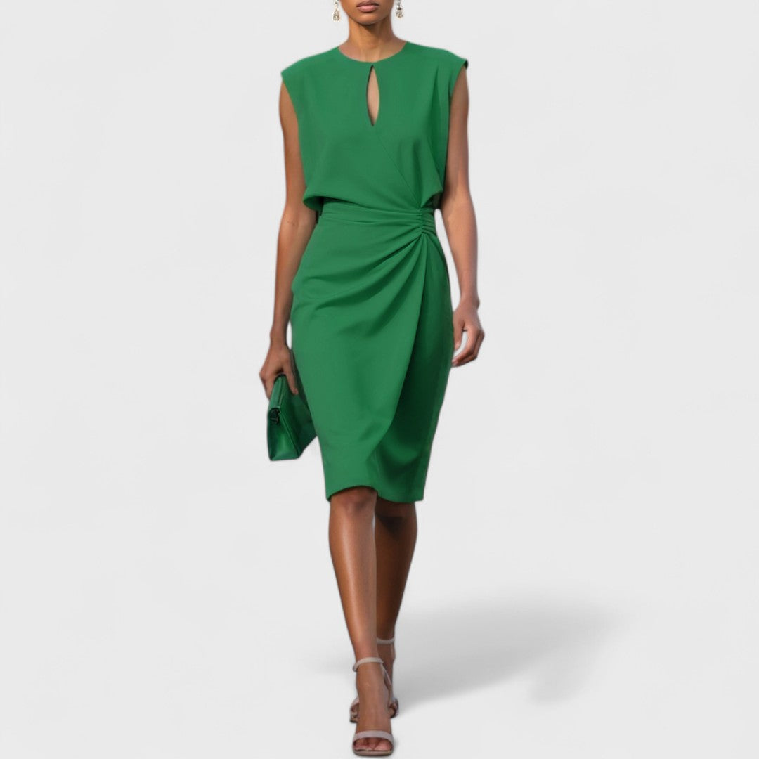 Immaculata - Women's Sleeveless Midi Dress with Keyhole Neckline - photo 12