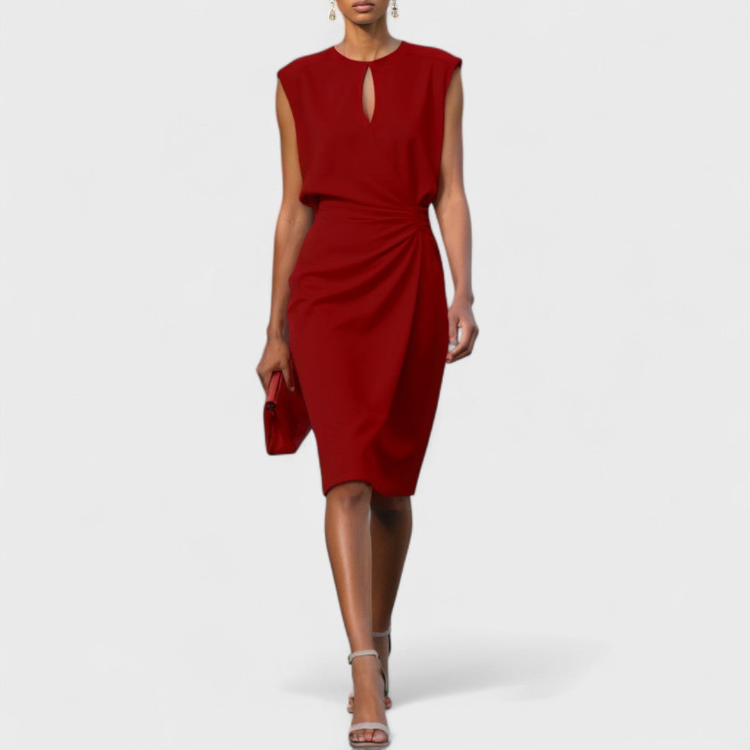 Immaculata - Women's Sleeveless Midi Dress with Keyhole Neckline - photo 13