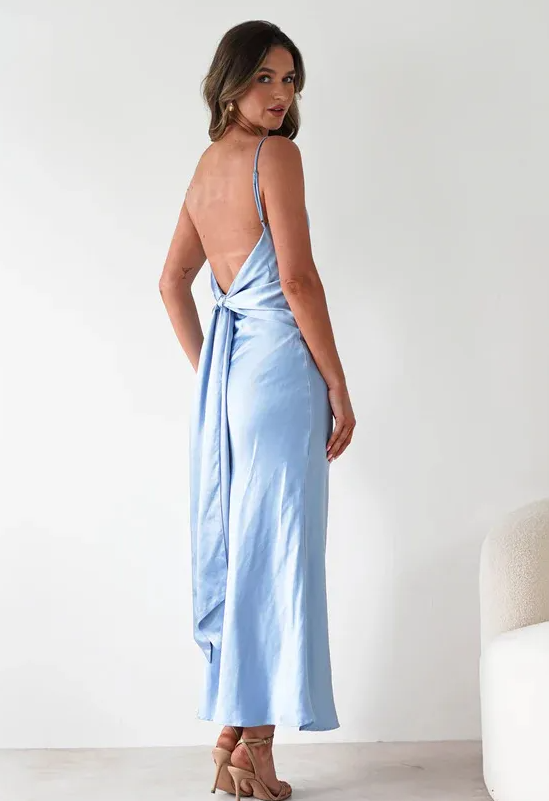 Inez - Women's Satin Slip Maxi Dress - photo 2