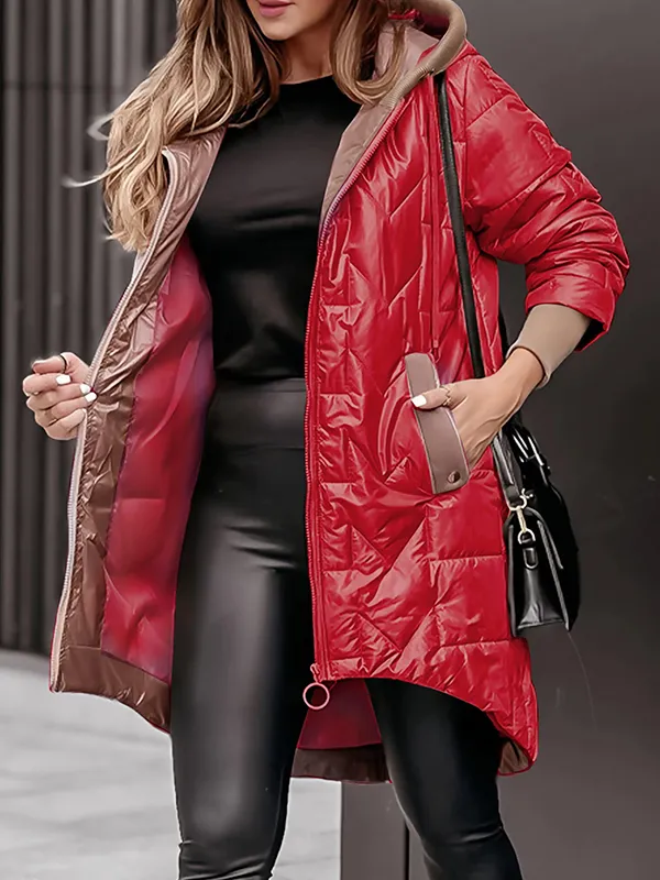 Inigo-Rose - Women's Coat with Zip Front and Hood - photo 5