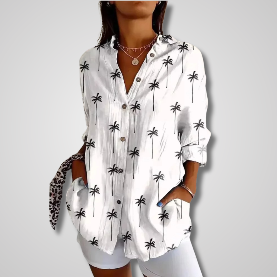 Ellis - Women's Floral Blouse with a Button Front