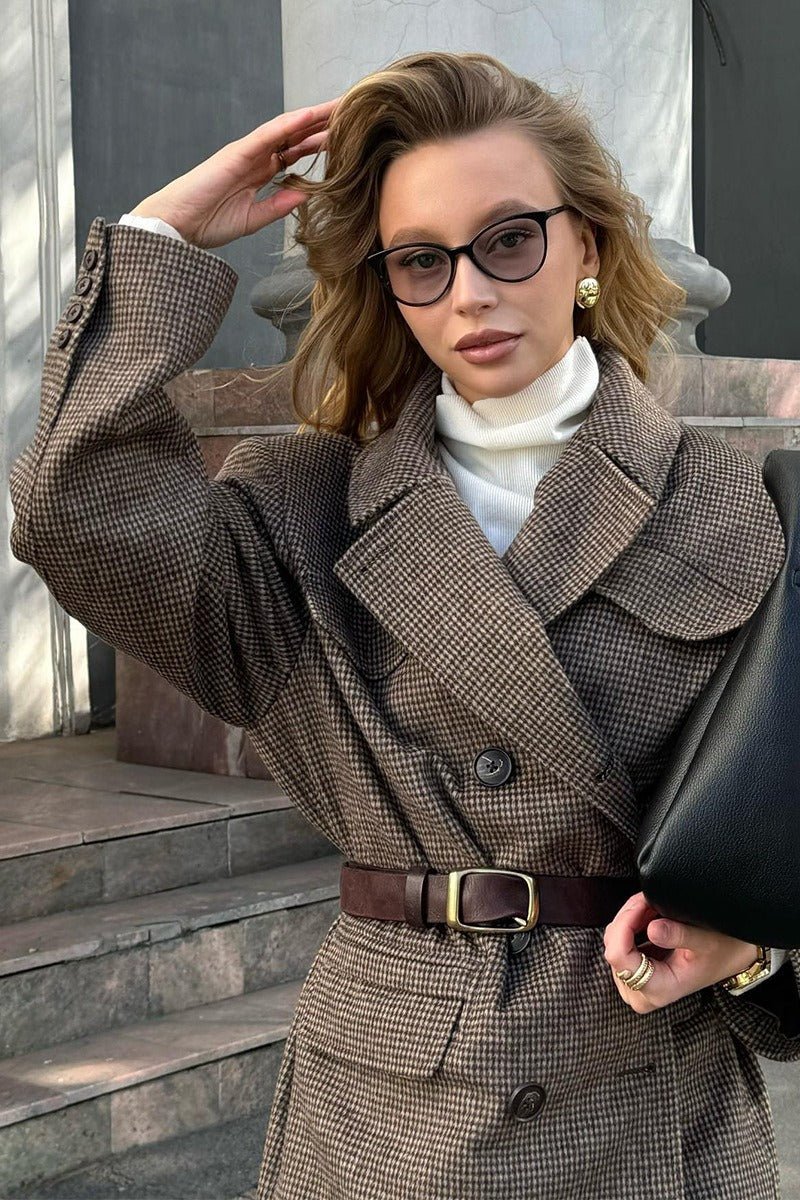 Jamie - Women's Relaxed Coat with Button Front and Collar - photo 7