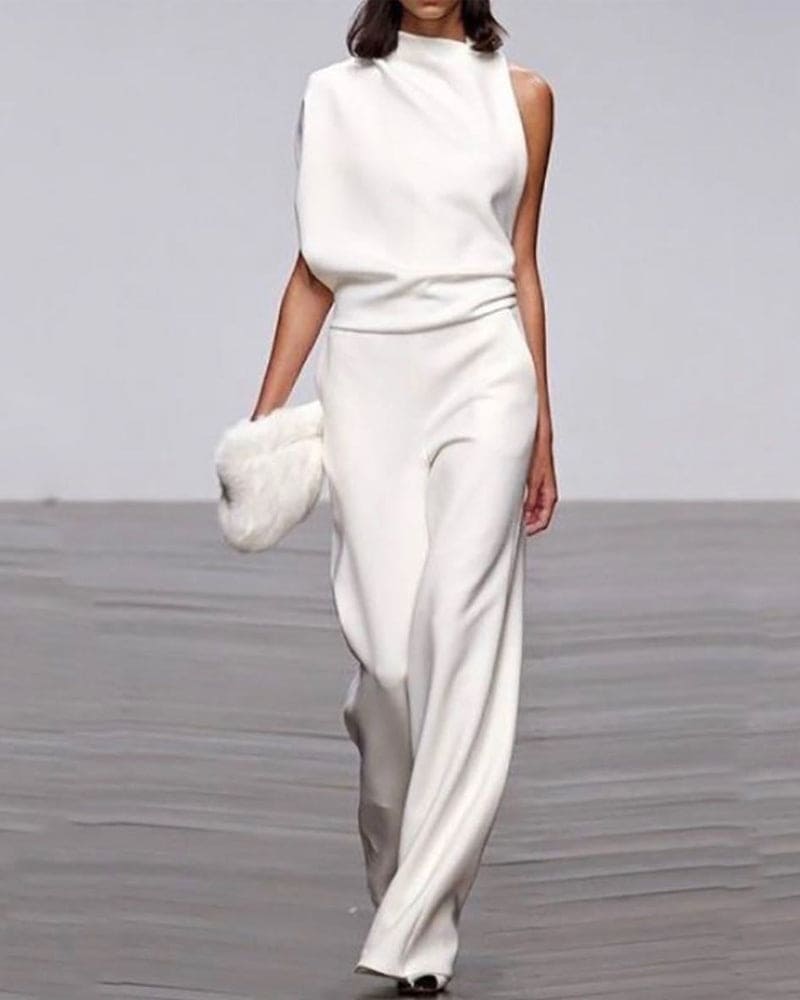 Janella - Women's Sleeveless Wide Leg Jumpsuit - photo 1