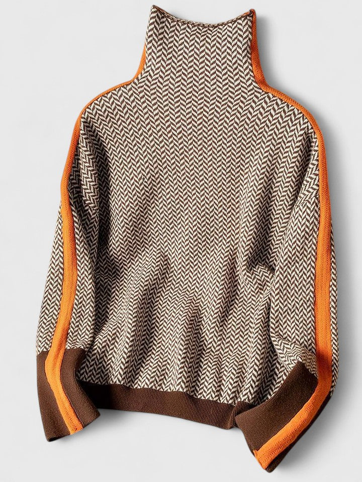 Jeanie - Women's Colour Block Turtleneck Jumper - photo 4