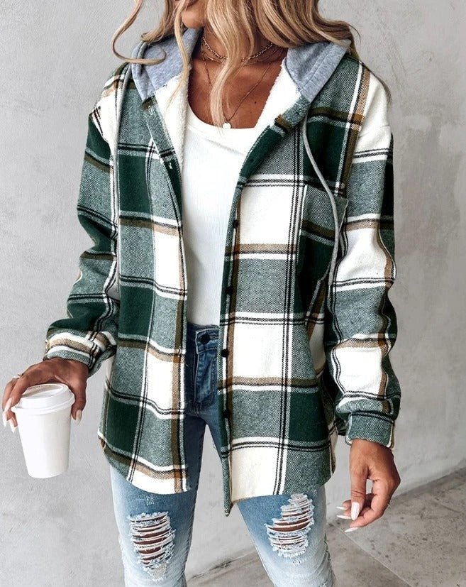 Jessamine - Women's Overshirt Shacket with Hood - photo 5