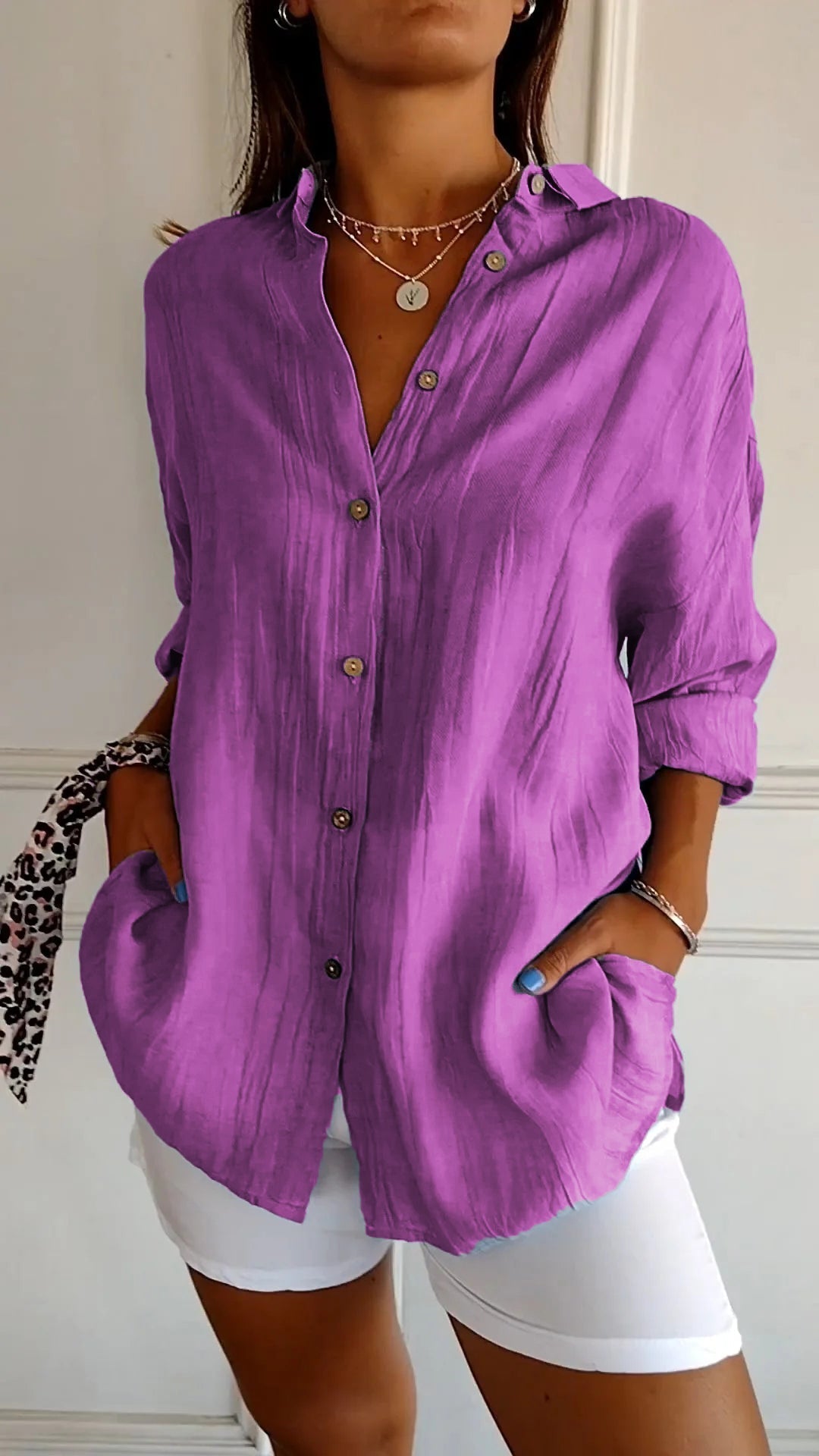 Women's Button Down Summer Shirt for Warm Days - photo 9