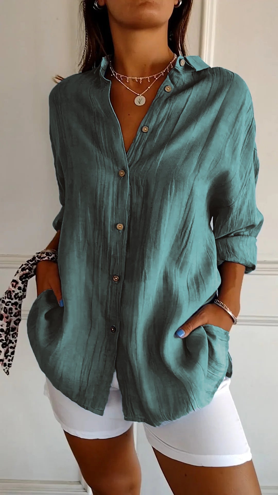 Women's Button Down Summer Shirt for Warm Days - photo 6