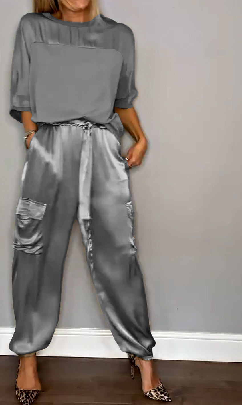 Nova - Two-Piece Satin Women’s Suit (Plus Size Available) - photo 6