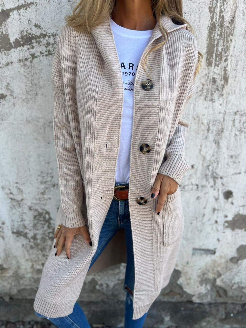 Cozy Button-Up Knit Cardigan – Effortless Style and Comfort - photo 1