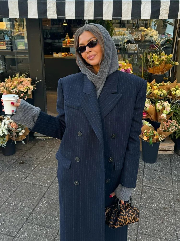 Judith - Women's Relaxed Coat with Double-Breasted Front and Collar - photo 4