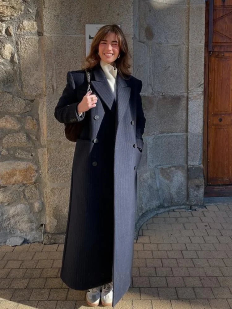Judith - Women's Relaxed Coat with Double-Breasted Front and Collar - photo 5