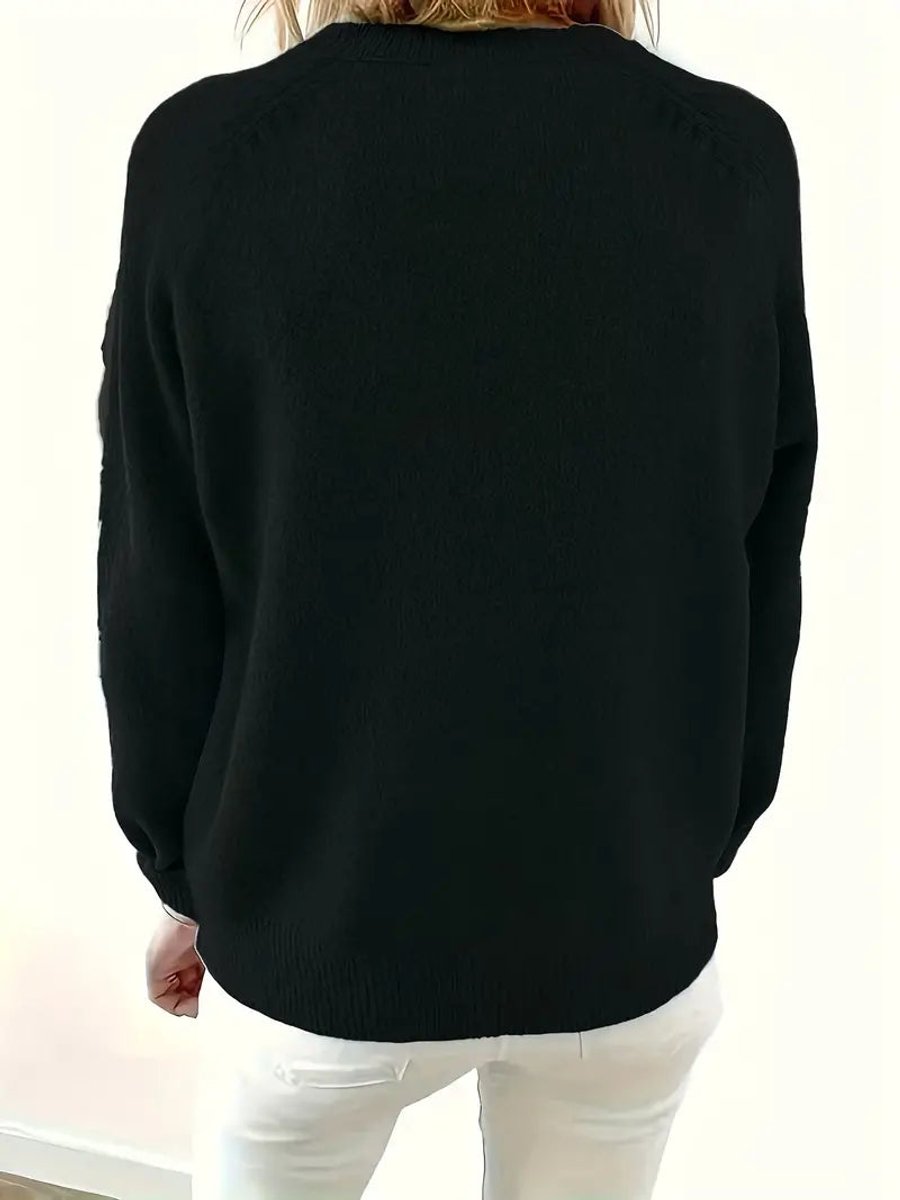 June - Women's Half-button V-neck Long Sleeve Knit Sweater - photo 11