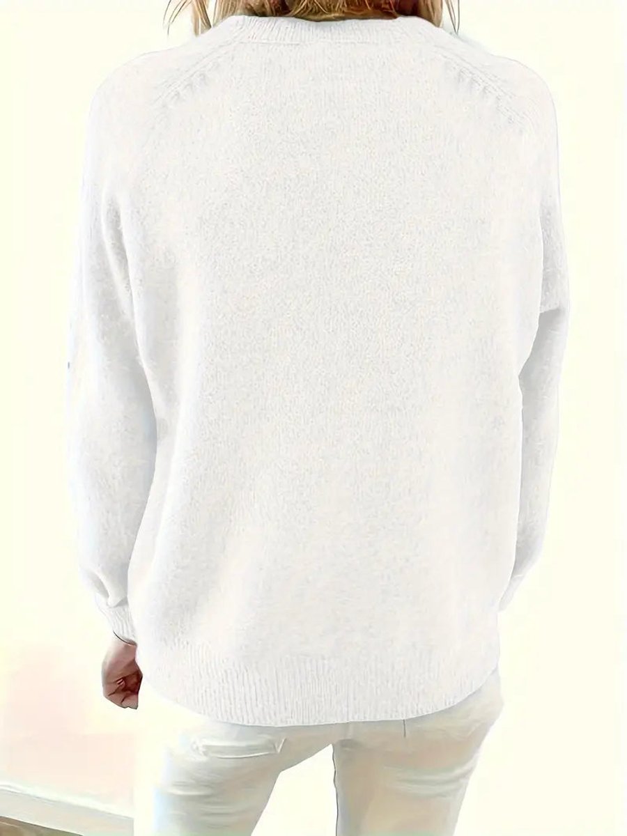 June - Women's Half-button V-neck Long Sleeve Knit Sweater - photo 8
