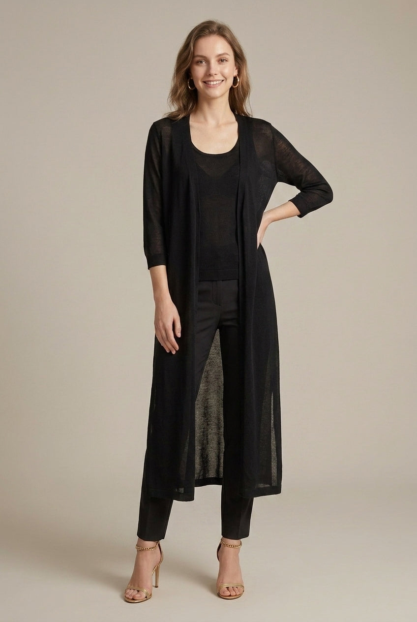 Kalinda - Women's Relaxed Cardigan with Long Sleeves - photo 2